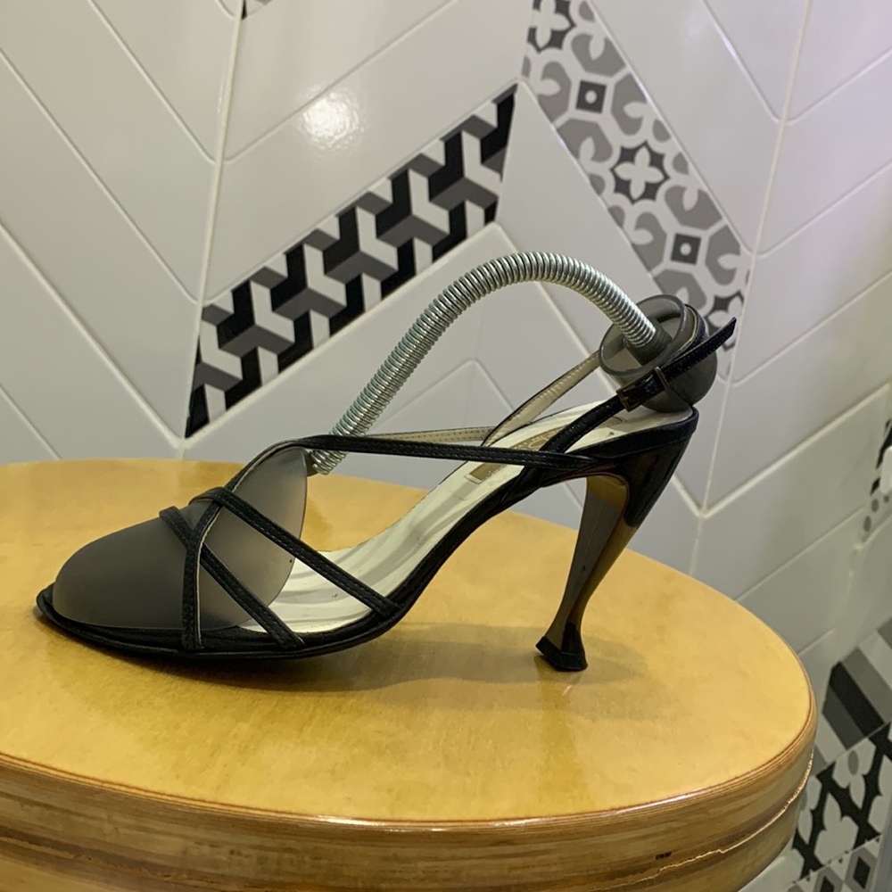 Made in 🇮🇹VTG 90’ ALDO 💯% Leather Bare Slingback Heels - Picture 5 of 15